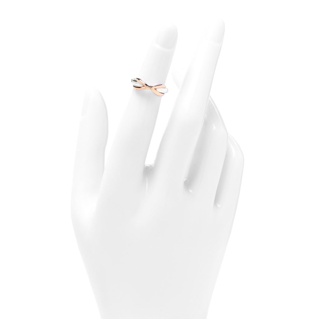 Sterling Silver 18K Rose Gold Infinity Ring 47 4