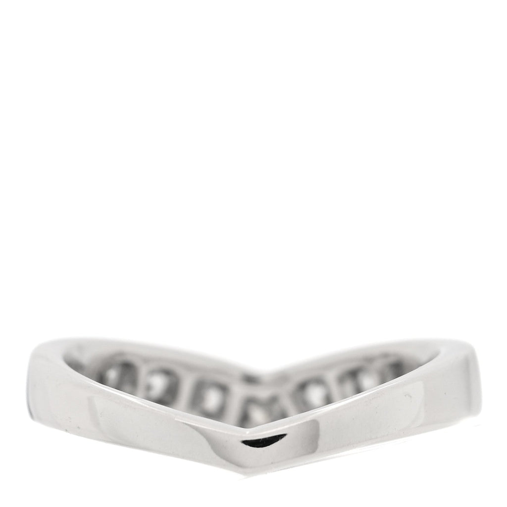 Platinum Diamond V Band Ring  48 4.5