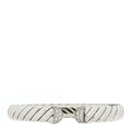 Sterling Silver Diamond 10mm Sculpted Cable Cuff Bracelet