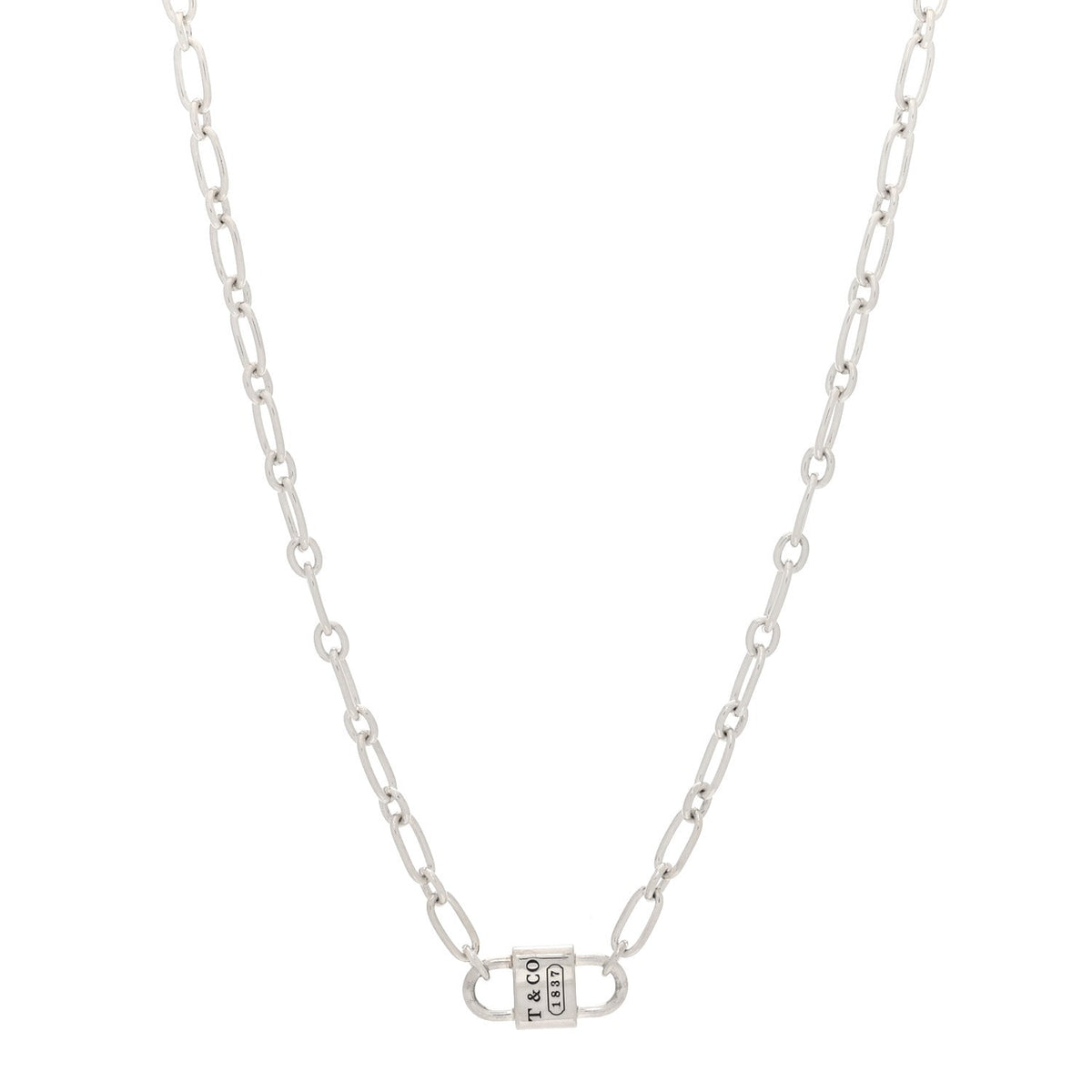 Sterling Silver 1837 Double Lock Necklace