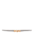 Sterling Silver 18K Yellow Gold 3mm Cable Buckle Bracelet