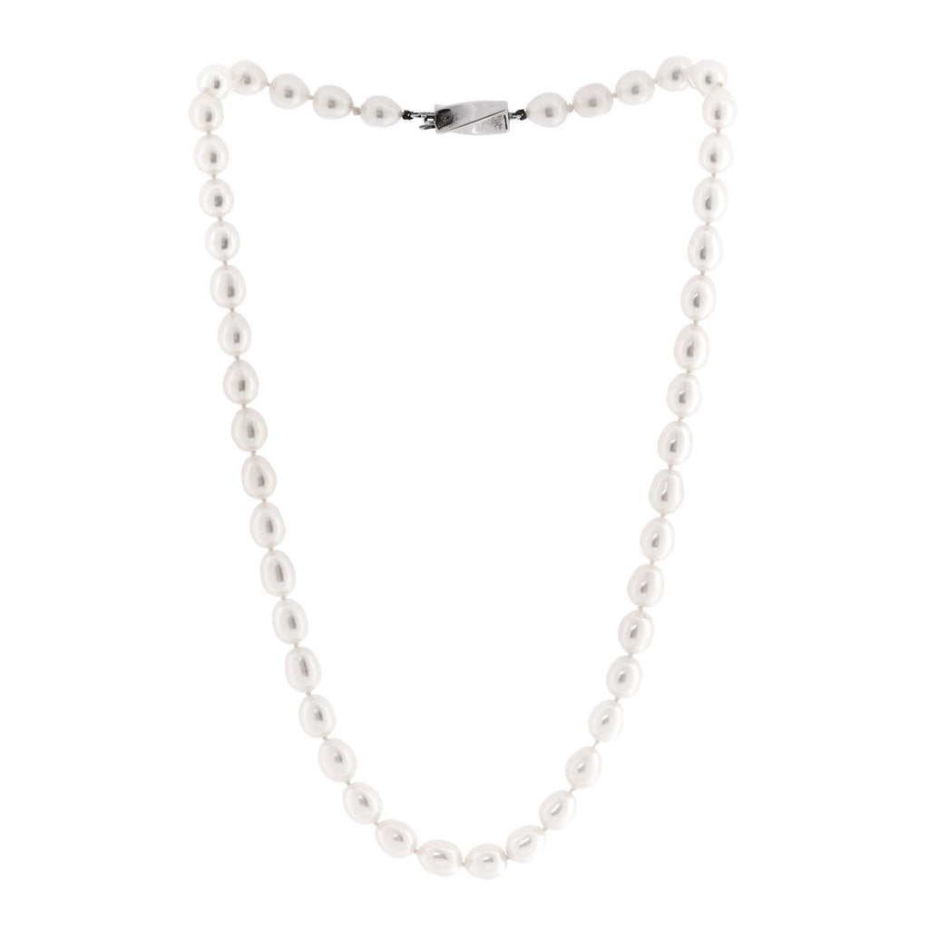 Sterling Silver Freshwater Cultured Pearl 6.5-7mm Strand Necklace
