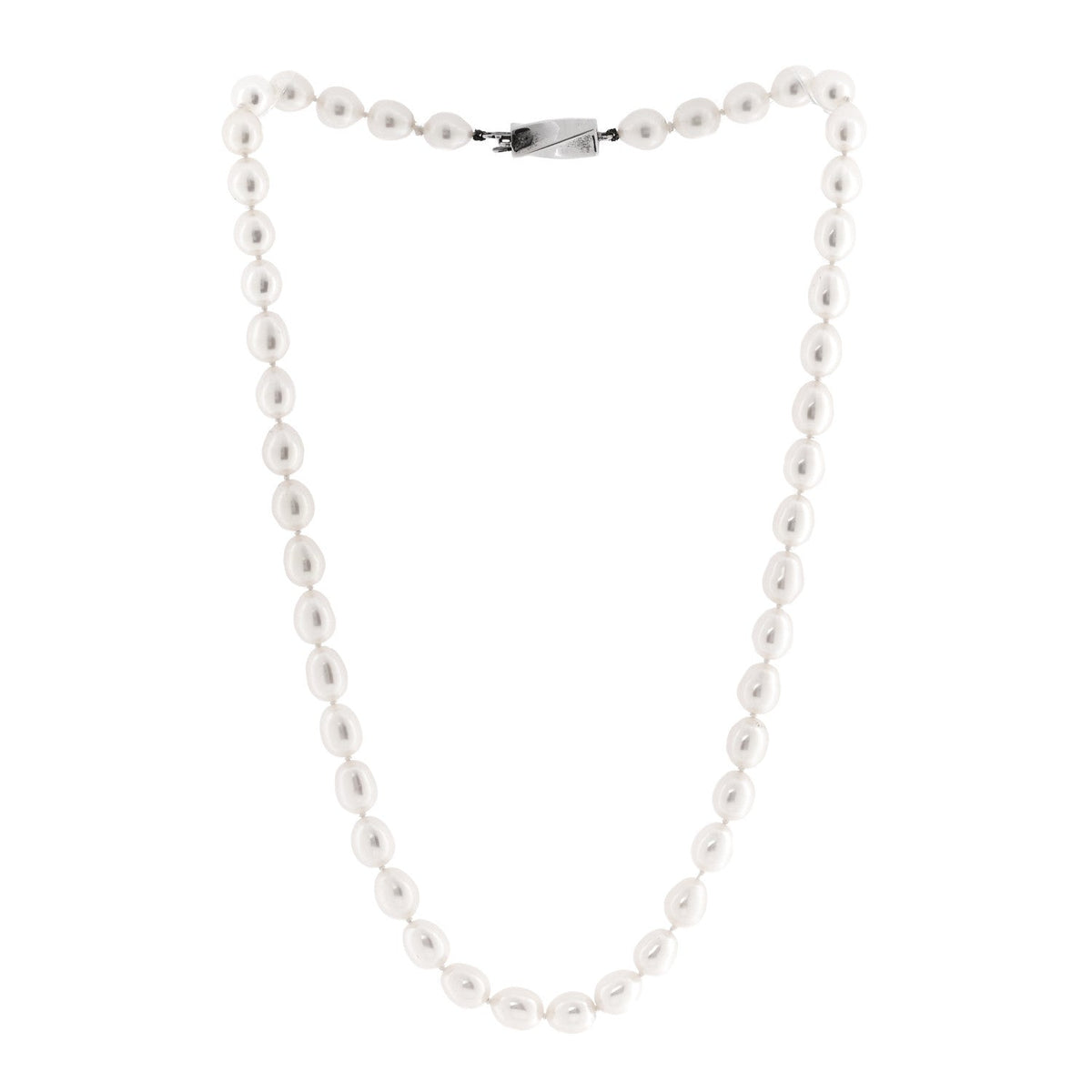 Sterling Silver Freshwater Cultured Pearl 6.5-7mm Strand Necklace