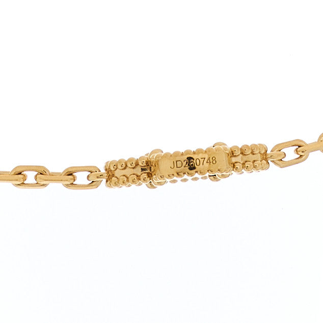 18K Yellow Gold Black Onyx 20 Motifs Vintage Alhambra Necklace
