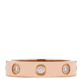 18K Pink Gold 8 Diamond 4mm LOVE Wedding Band Ring 48 4.5