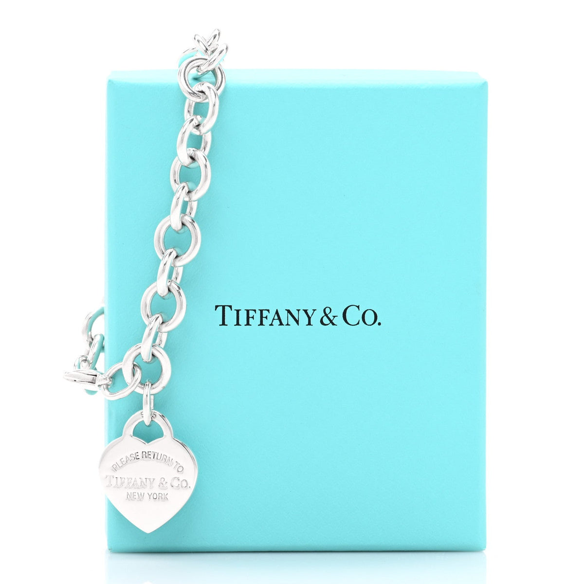 Sterling Silver Return to Tiffany Heart Tag Charm Bracelet