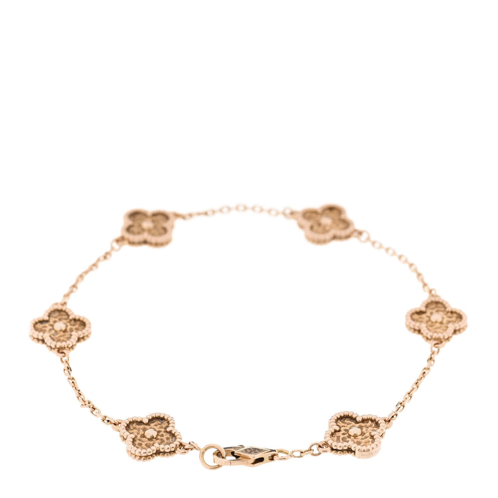18K Rose Gold 6 Motifs Sweet Alhambra Bracelet
