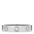 18K White Gold Diamond 4mm LOVE Wedding Band Ring 51 5.75