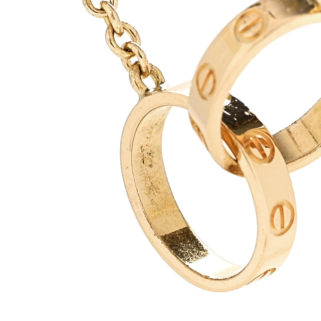 18K Yellow Gold Interlocking LOVE Necklace