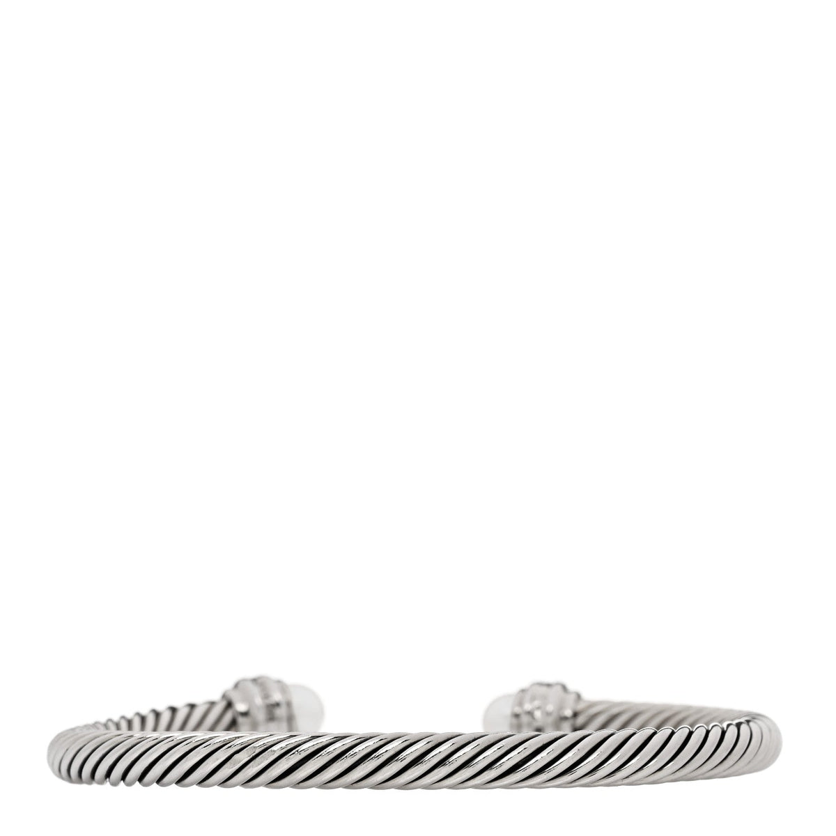 Sterling Silver Diamond Pearl 5mm Cable Classics Princess Bracelet