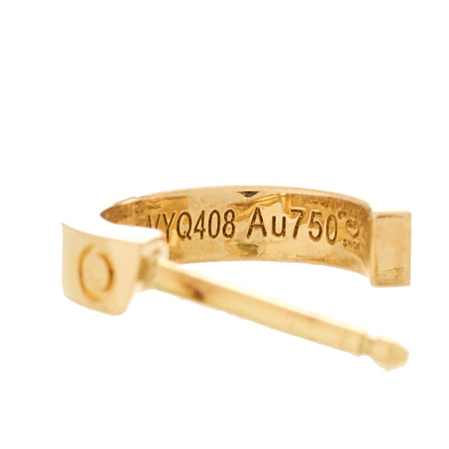 18K Yellow Gold Small LOVE Hoop Earrings