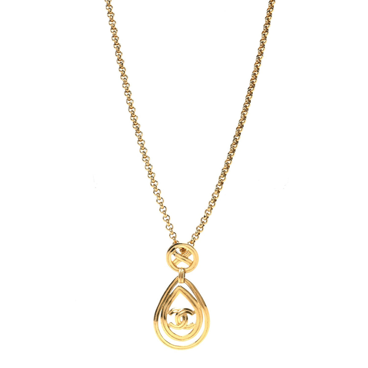 CC Pendant Necklace Gold