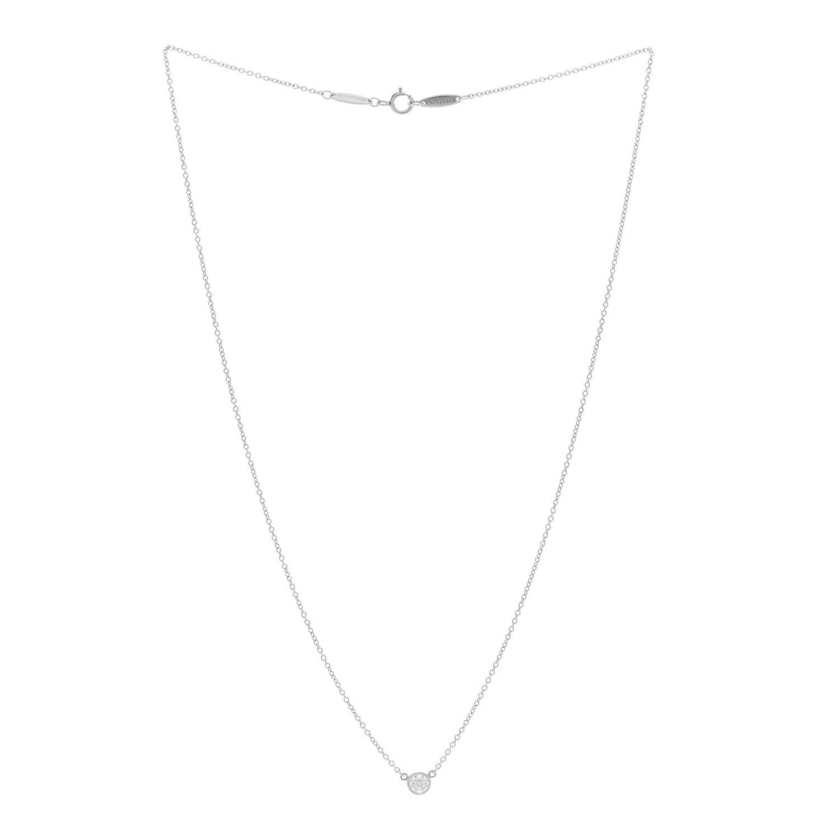 Platinum Diamond .22ct Elsa Peretti Diamonds By The Yard Pendant Necklace