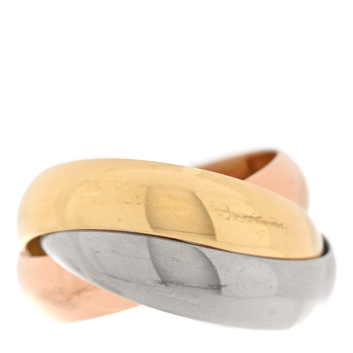 18K Pink Yellow White Gold Extra Large Trinity Ring 51 5.75