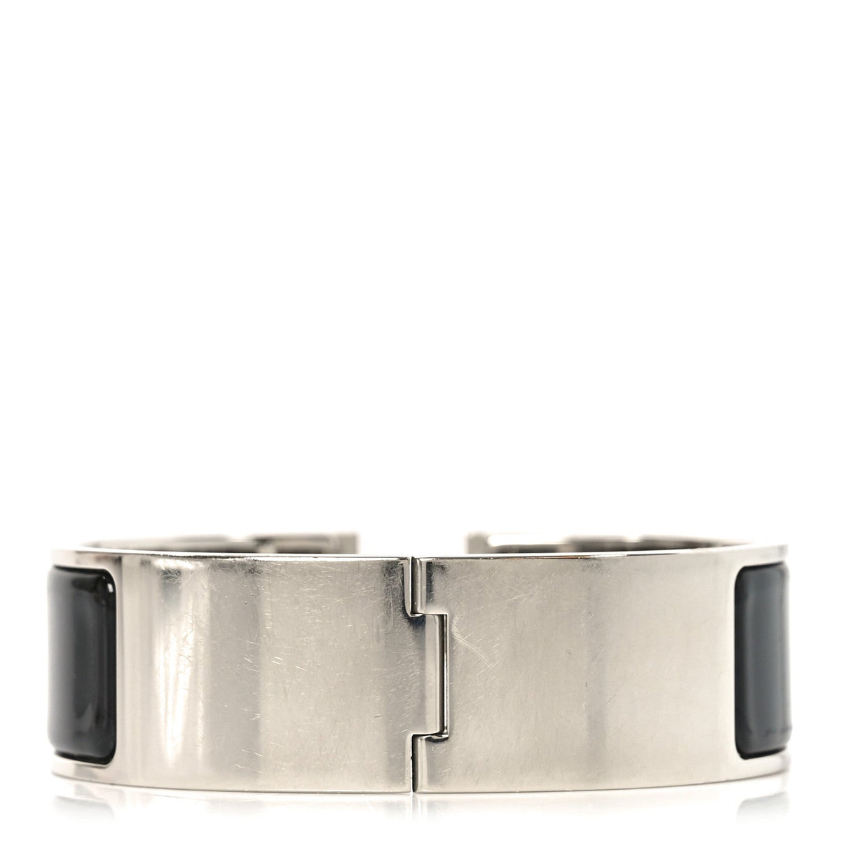 Enamel Clic Clac H Bracelet Wide GM Black