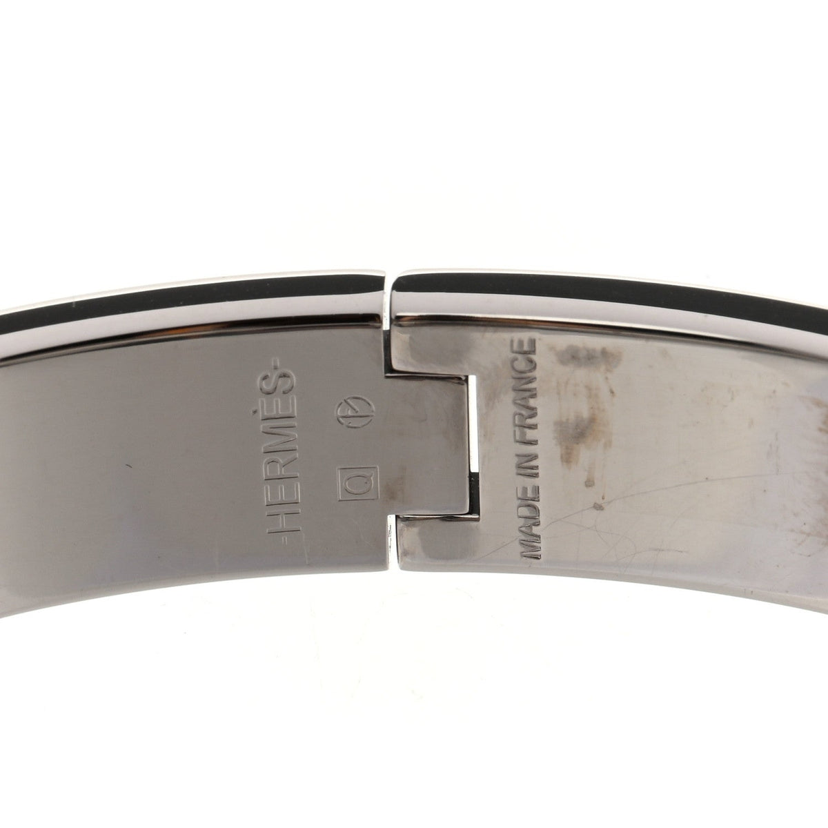 Enamel Narrow Clic Clac H PM Bracelet Black