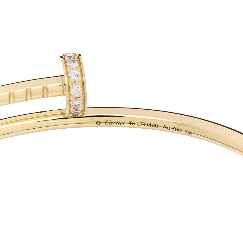 18K Yellow Gold Diamond Small Juste Un Clou Bracelet 15