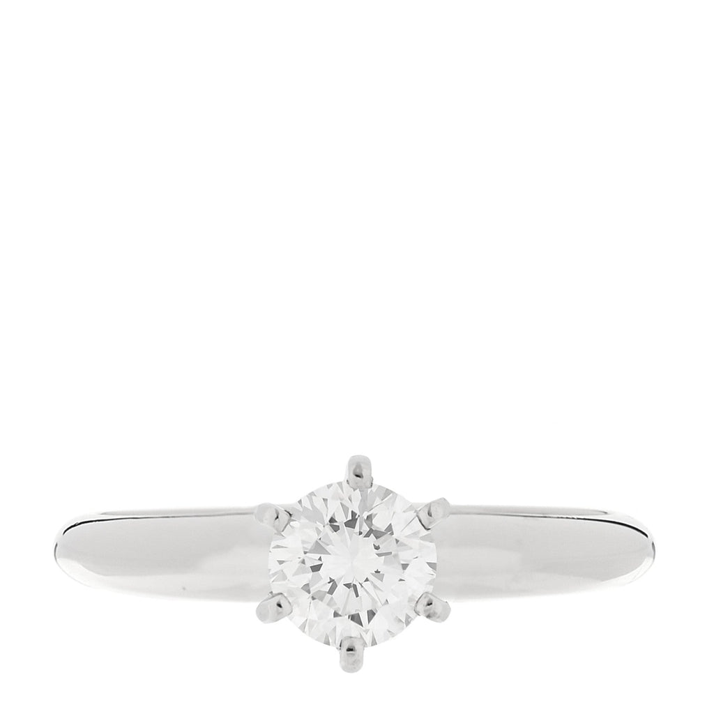 Platinum Diamond .50ct Solitaire Engagement Ring 50 5.5