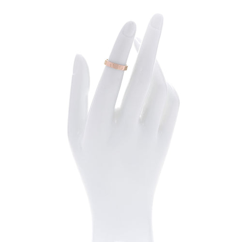 18K Pink Gold 3.5mm LOVE Wedding Band Ring 45 3.5