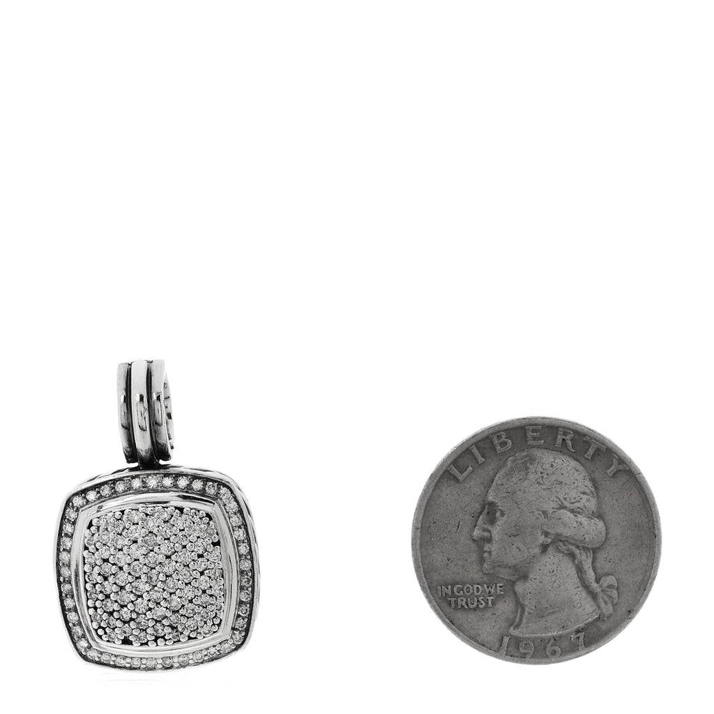Sterling Silver Diamond 20mm Albion Enhancer Pendant