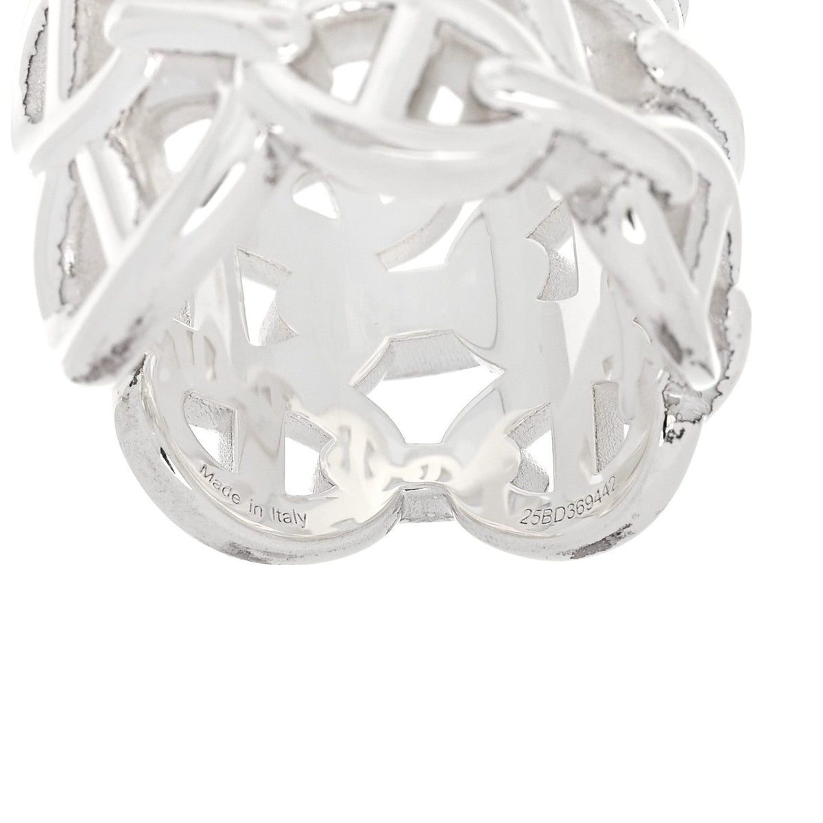 Sterling Silver GM Chaine d'Ancre Enchainee Band Ring 52 6