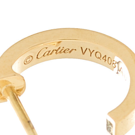 18K Yellow Gold Small LOVE Hoop Earrings