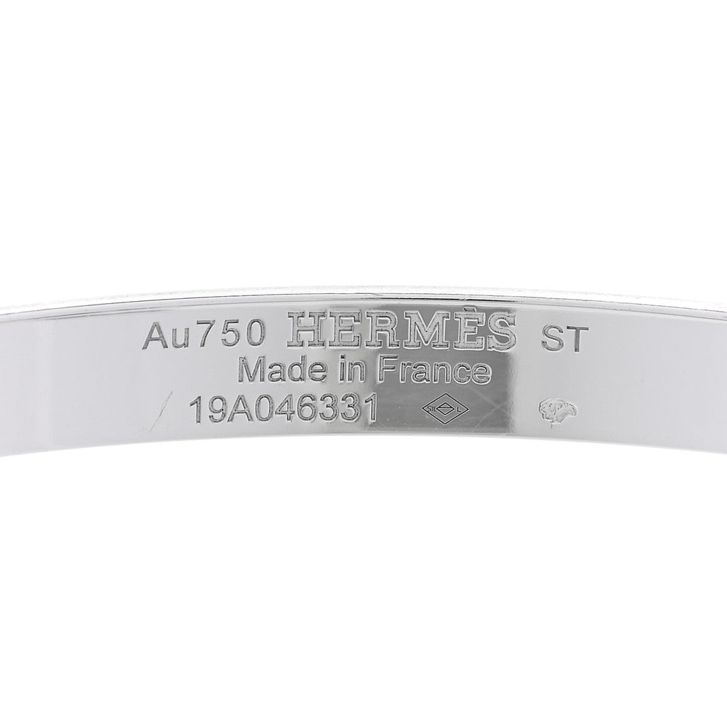 18K White Gold Diamond PM H D'Ancre Bracelet ST