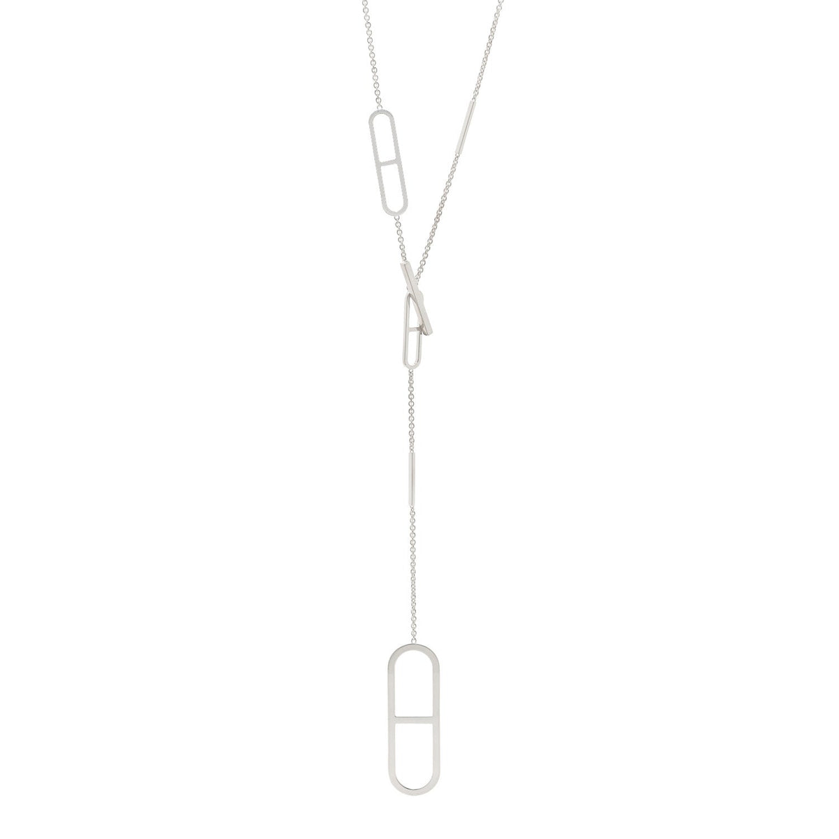 Sterling Silver Ever Chaine d'Ancre Long Lariat Necklace