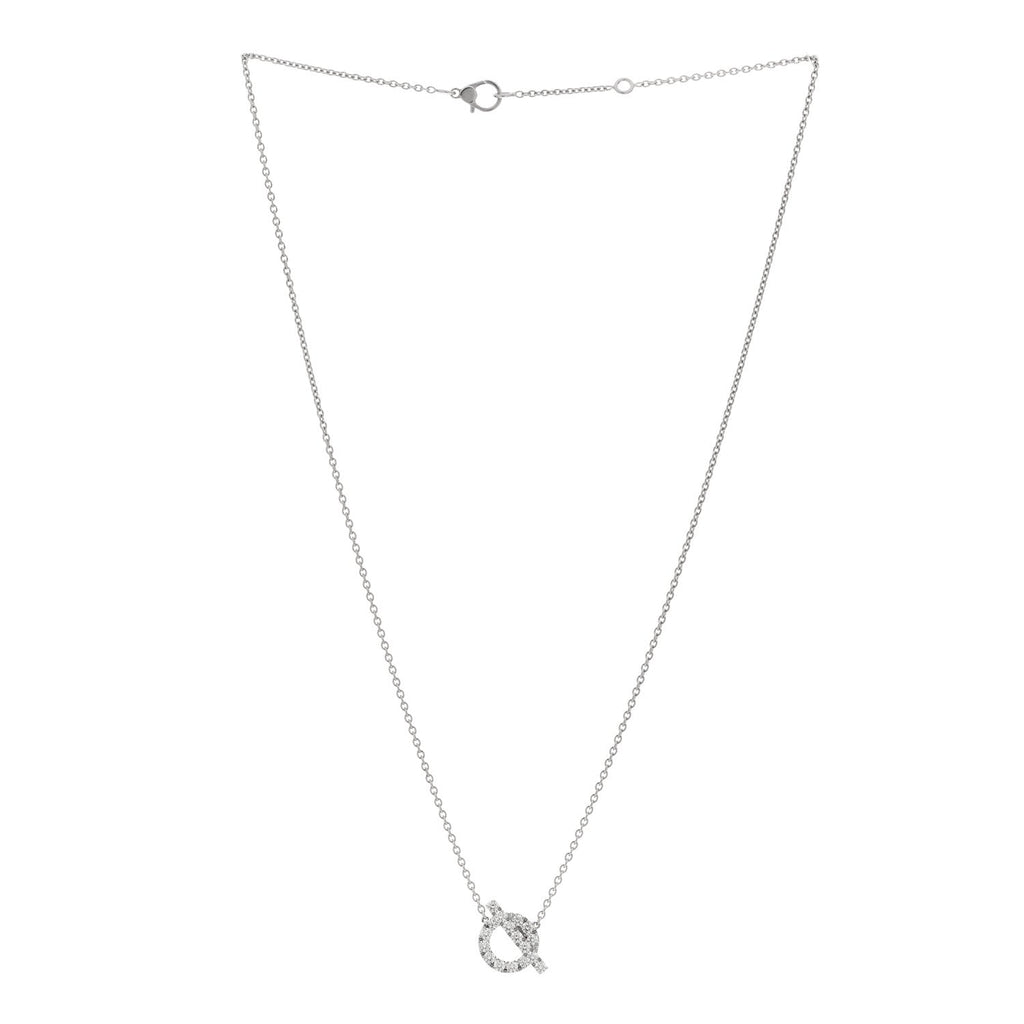 18K White Gold Diamond Finesse Pendant Necklace