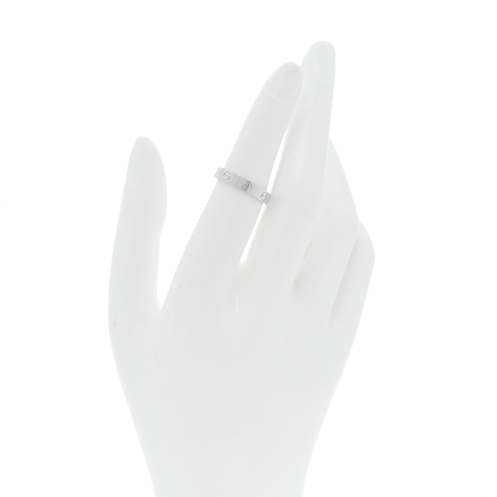 18K White Gold 3.5mm LOVE Wedding Band Ring 51 5.75