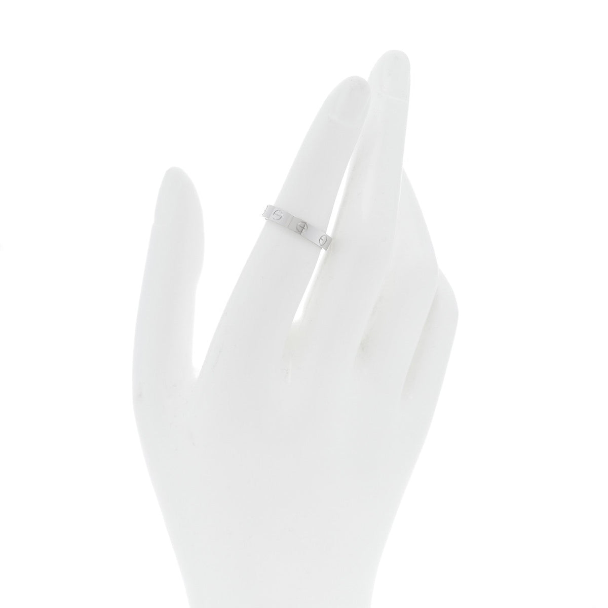 18K White Gold 3.5mm LOVE Wedding Band Ring 51 5.75