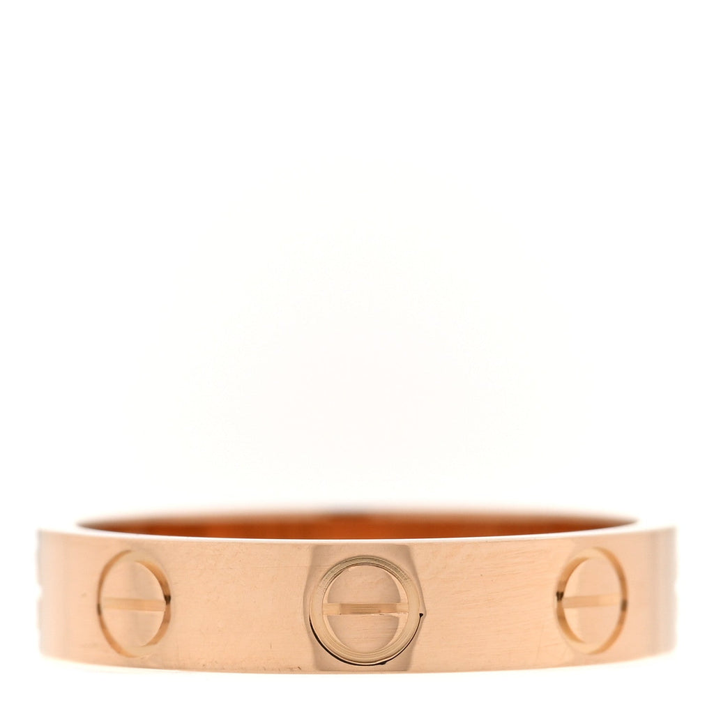 18K Pink Gold 3.5mm LOVE Wedding Band Ring 48 4.5