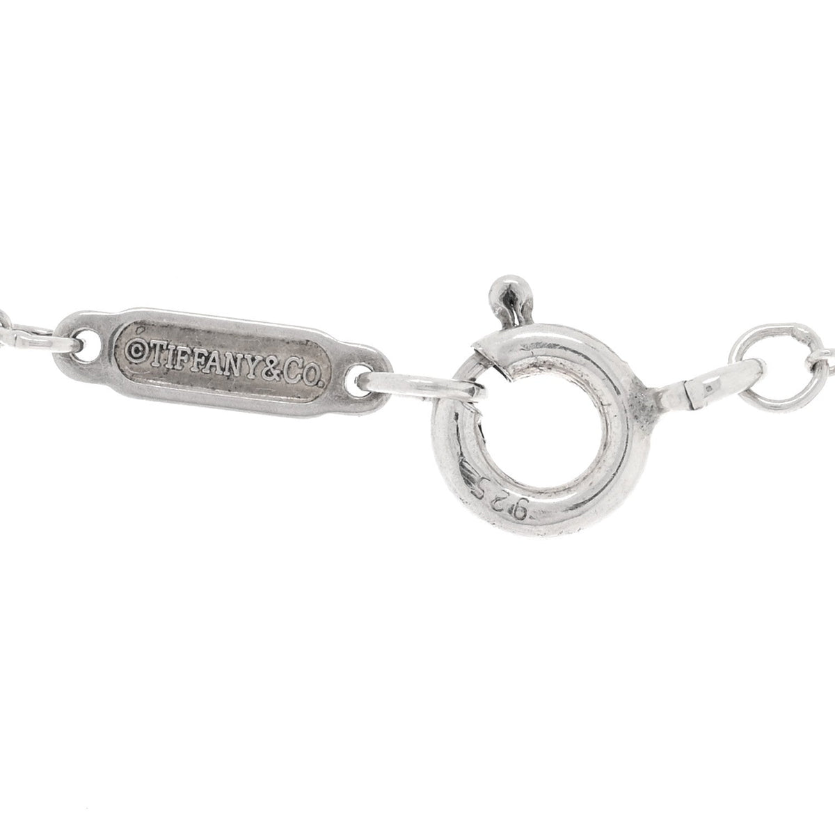 Sterling Silver Heart Lock Pendant Link Necklace