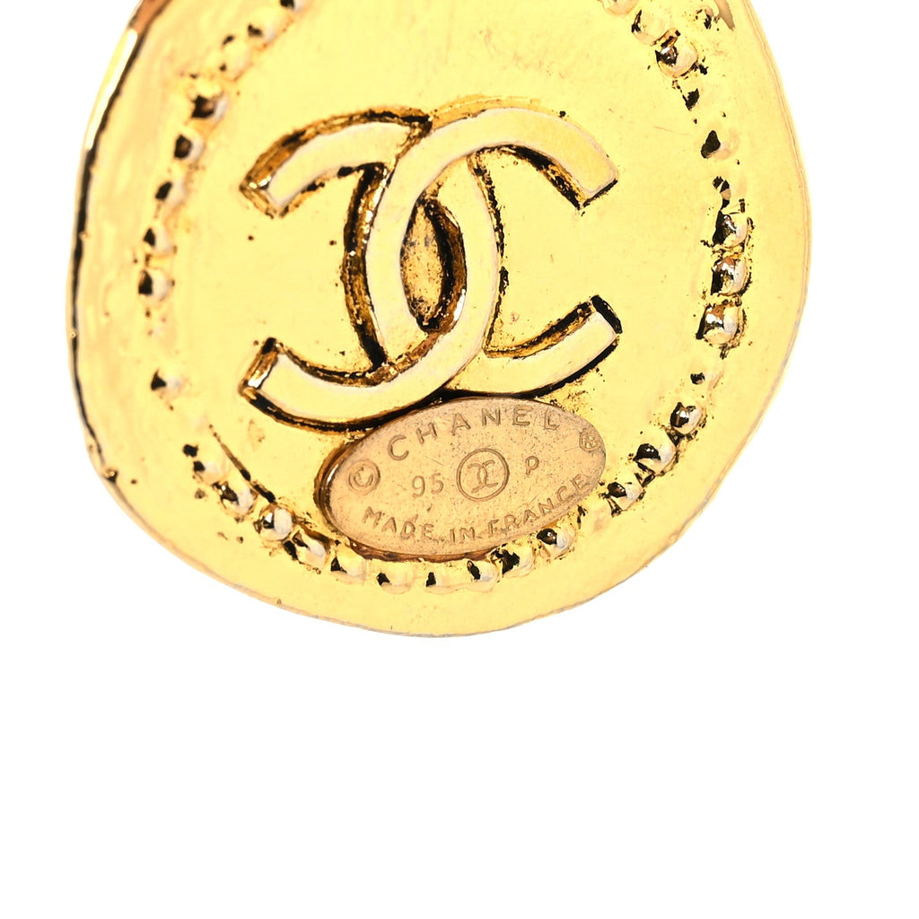 Metal Medallion Chain Bracelet Gold
