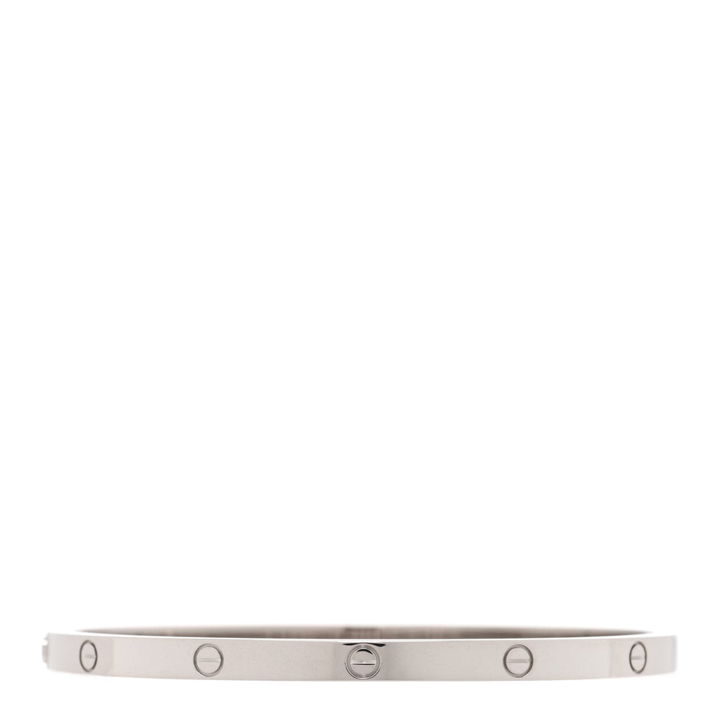 18K White Gold Small LOVE Bracelet 16