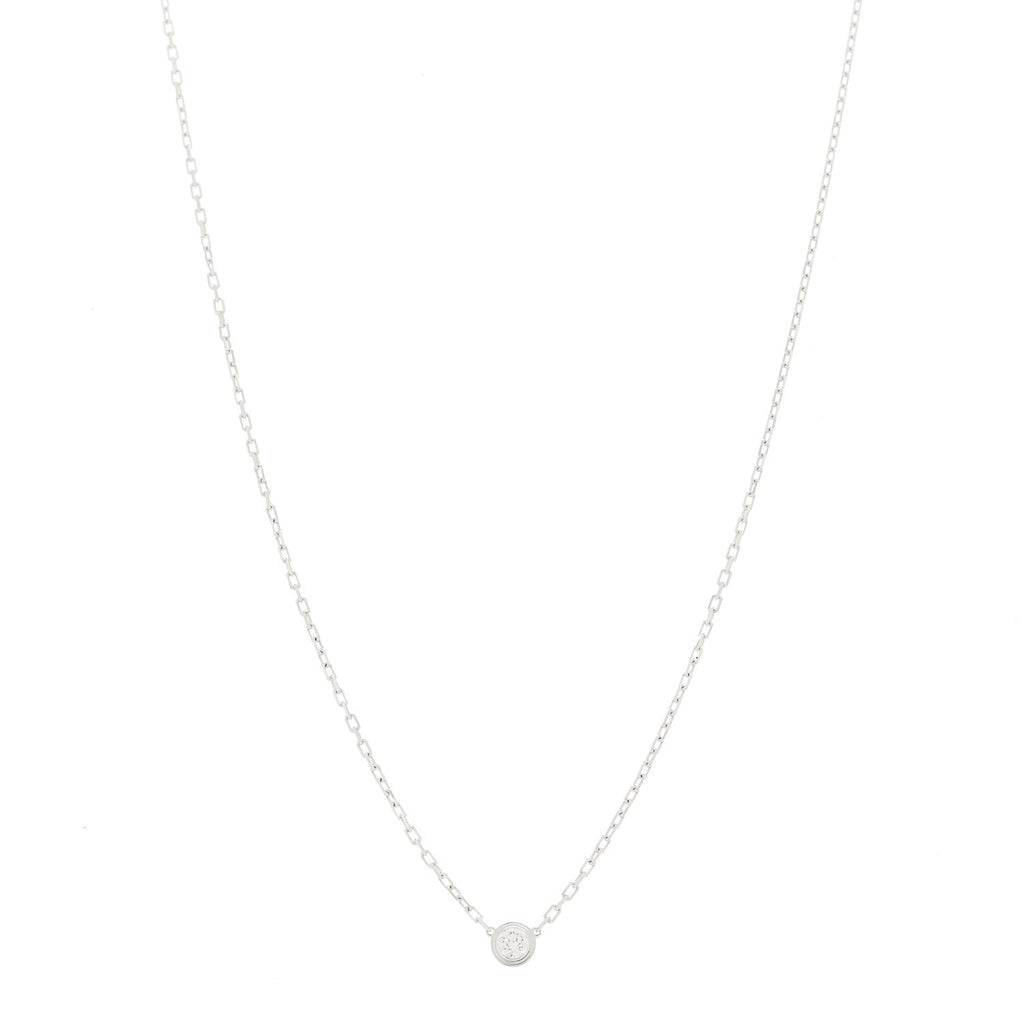 18K White Gold Diamond SM D'Amour Pendant Necklace