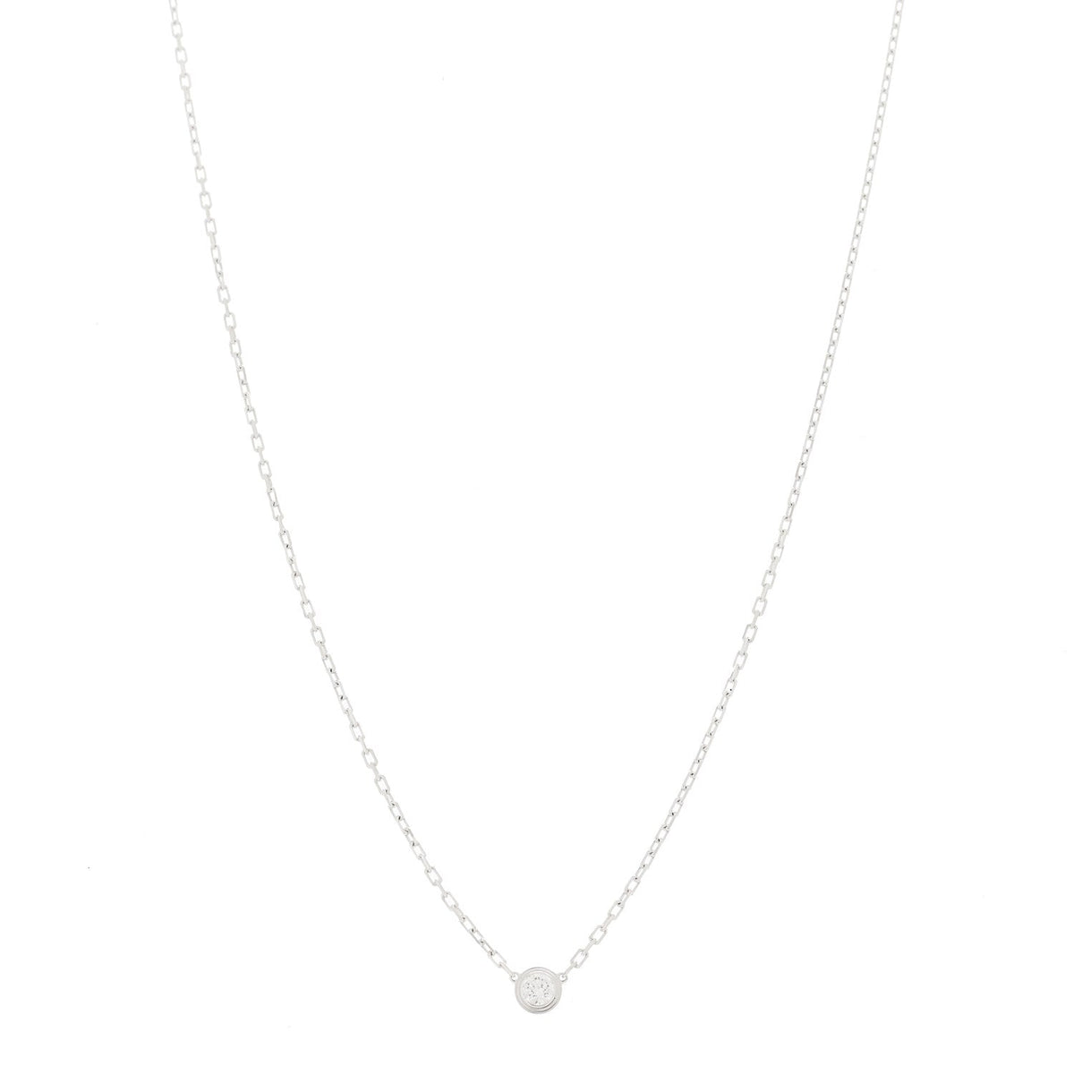 18K White Gold Diamond SM D'Amour Pendant Necklace