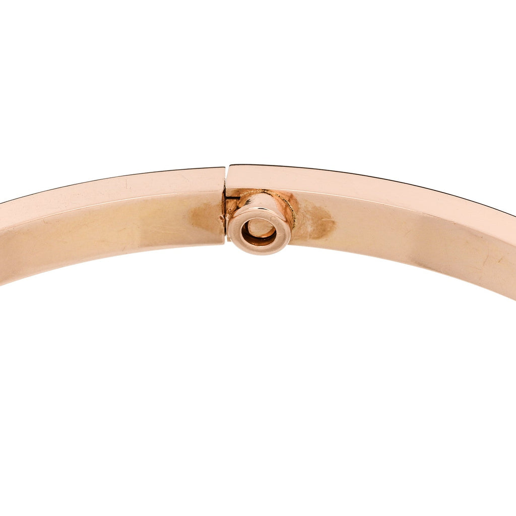 18K Pink Gold 6 Diamond Small LOVE Bracelet 19