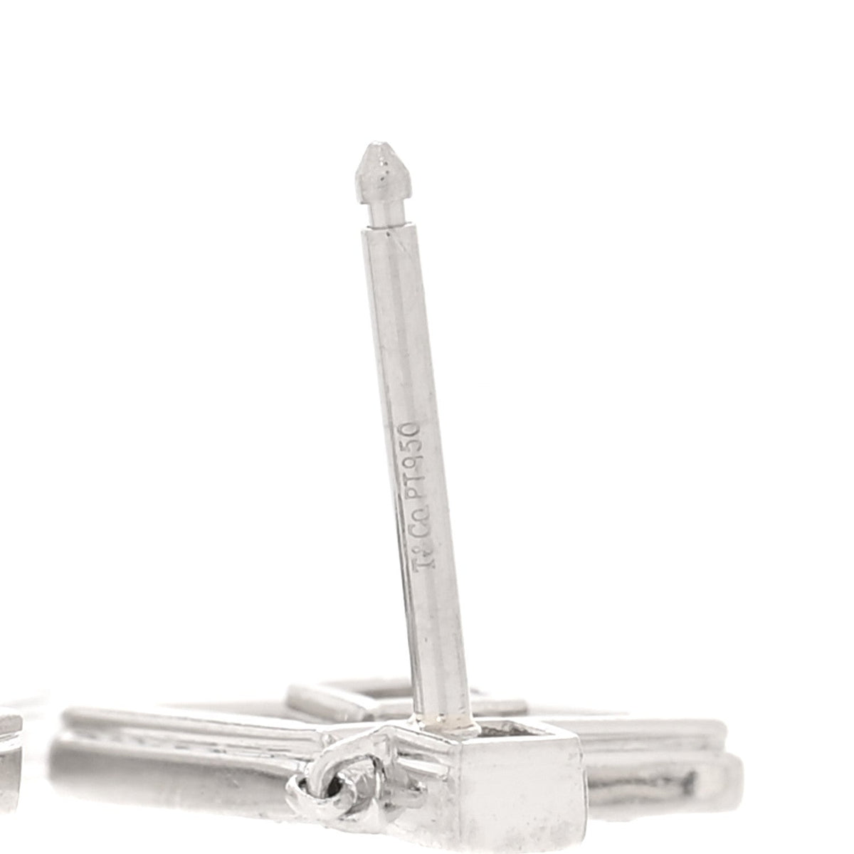 Platinum Diamond Open Square Drop Earrings