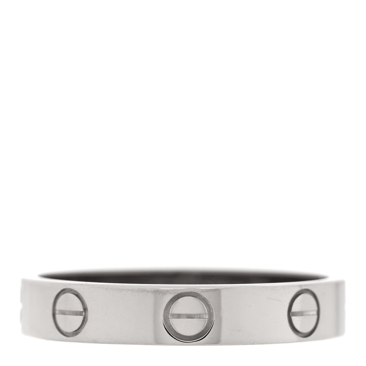 18K White Gold 3.5mm LOVE Wedding Band Ring 55 7.25