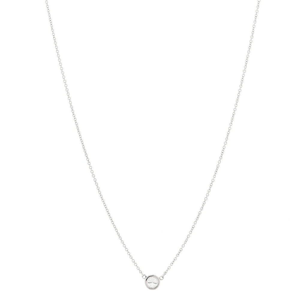 Platinum Diamond .24ct Elsa Peretti Diamonds by the Yard Pendant Necklace