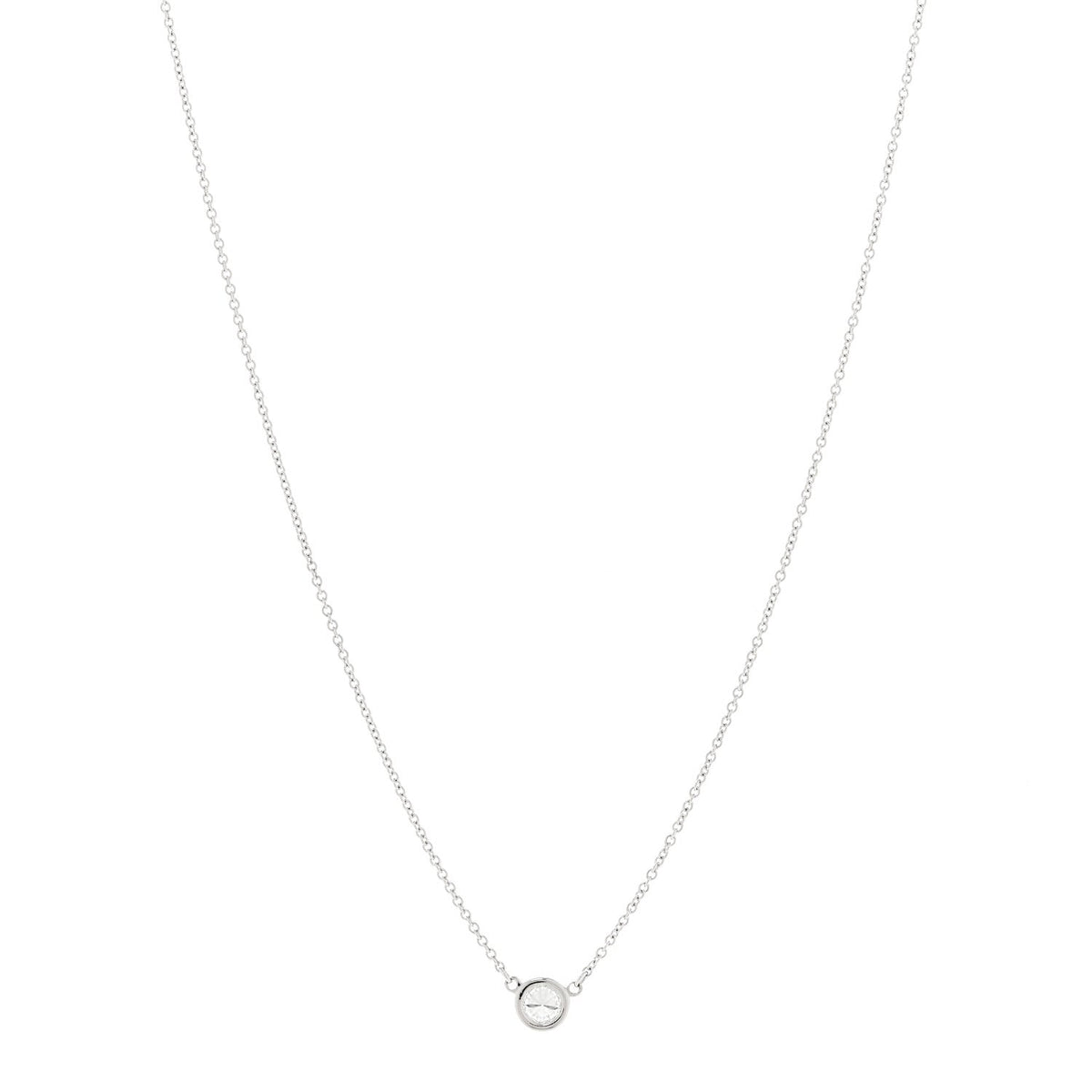 Platinum Diamond .24ct Elsa Peretti Diamonds by the Yard Pendant Necklace