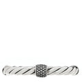 Sterling Silver Diamond Midnight Melange Station Bangle Bracelet