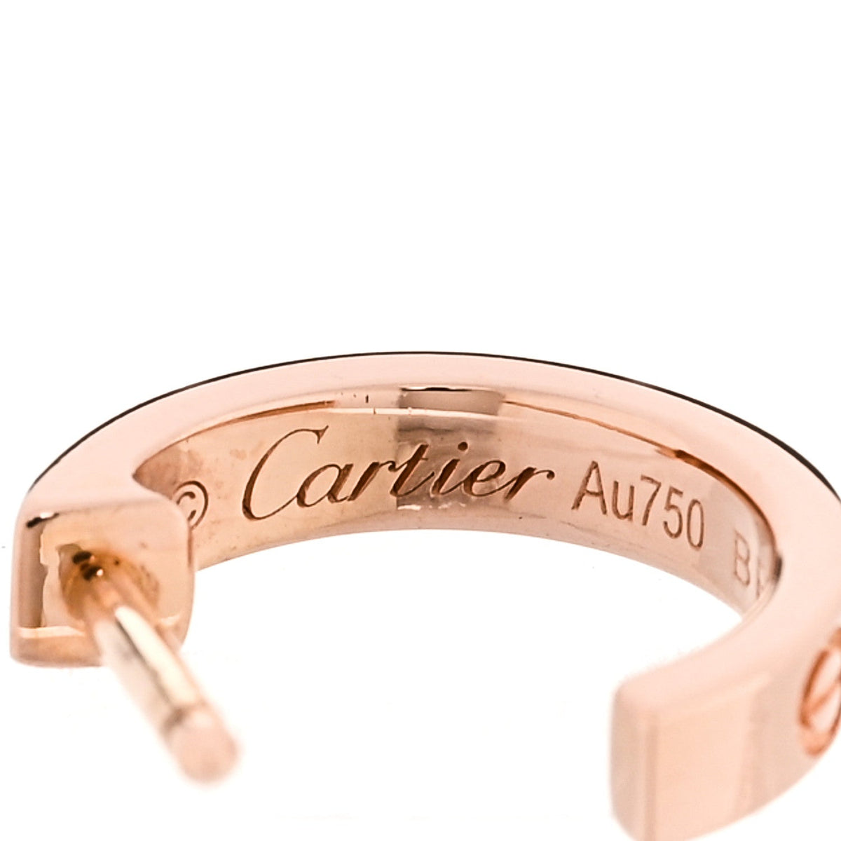 18K Pink Gold Small LOVE Hoop Earrings