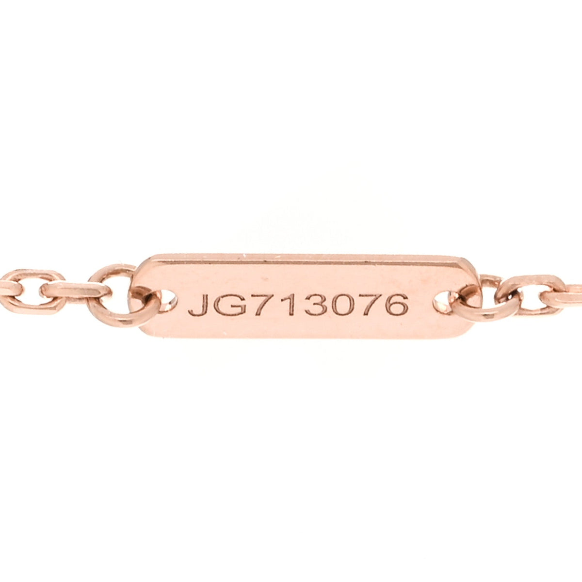 18K Rose Gold Diamond Pink Mother of Pearl Vintage Alhambra Pendant Necklace