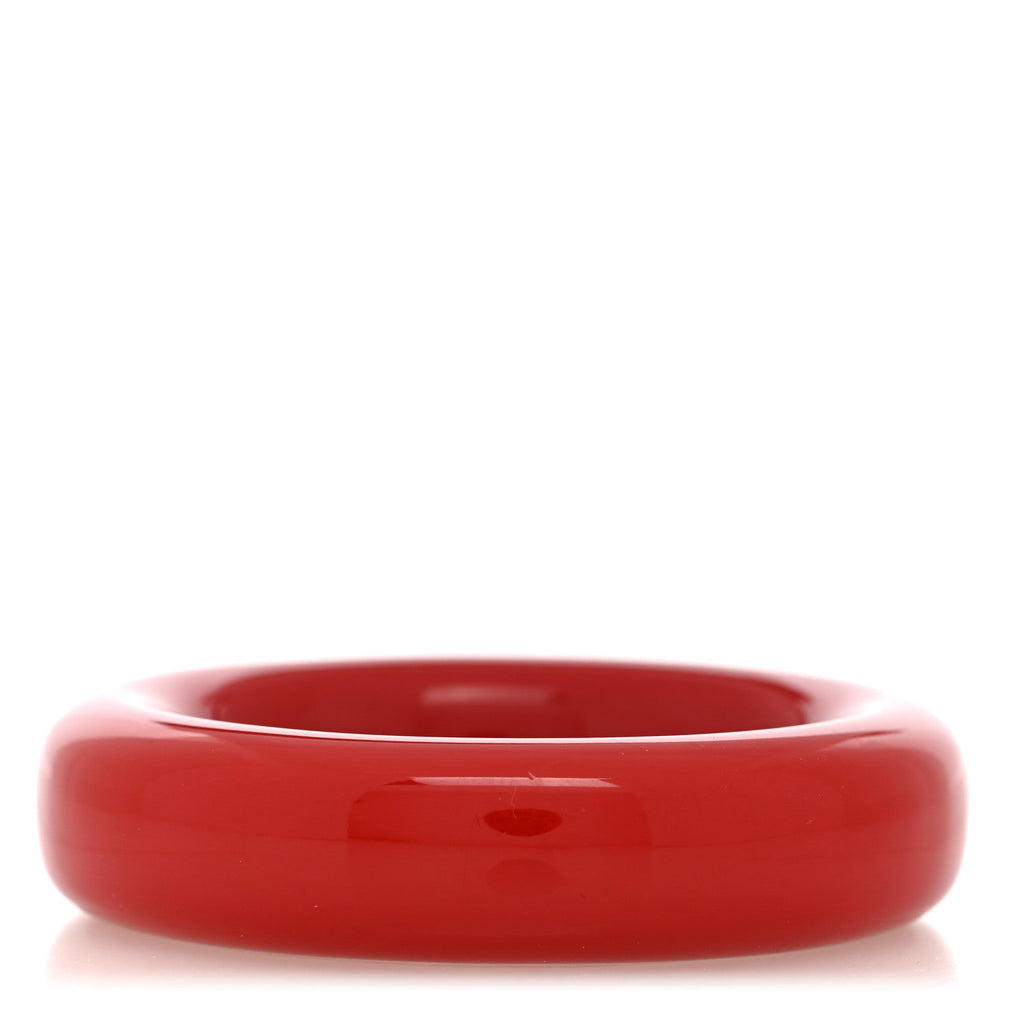 Lacquer Hardwood Elsa Peretti Doughnut Bangle Bracelet Red