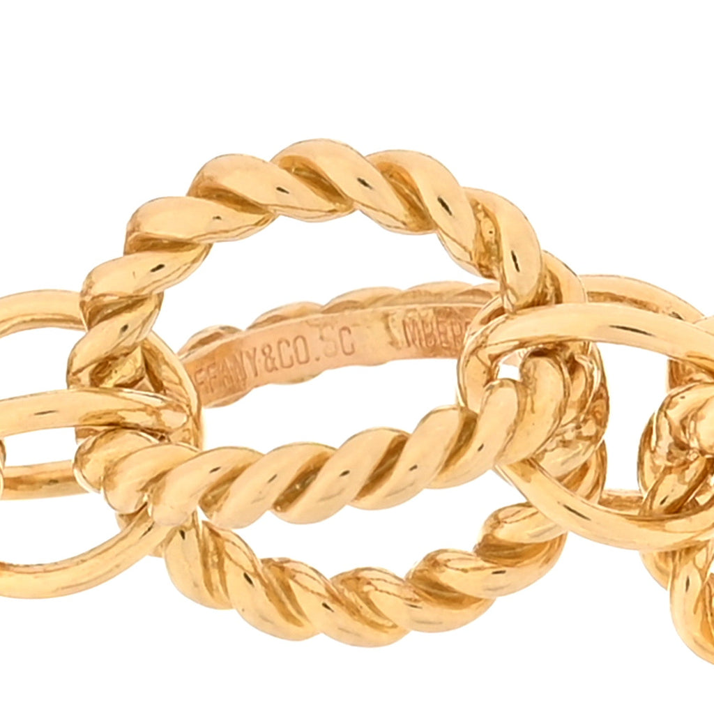 18K Yellow Gold Rope Circle Necklace