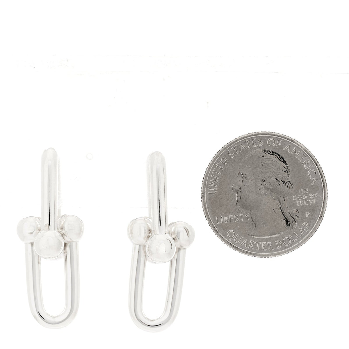 Sterling Silver Large HardWear Link Earrings