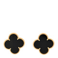 18K Yellow Gold Black Onyx Magic Alhambra Earrings