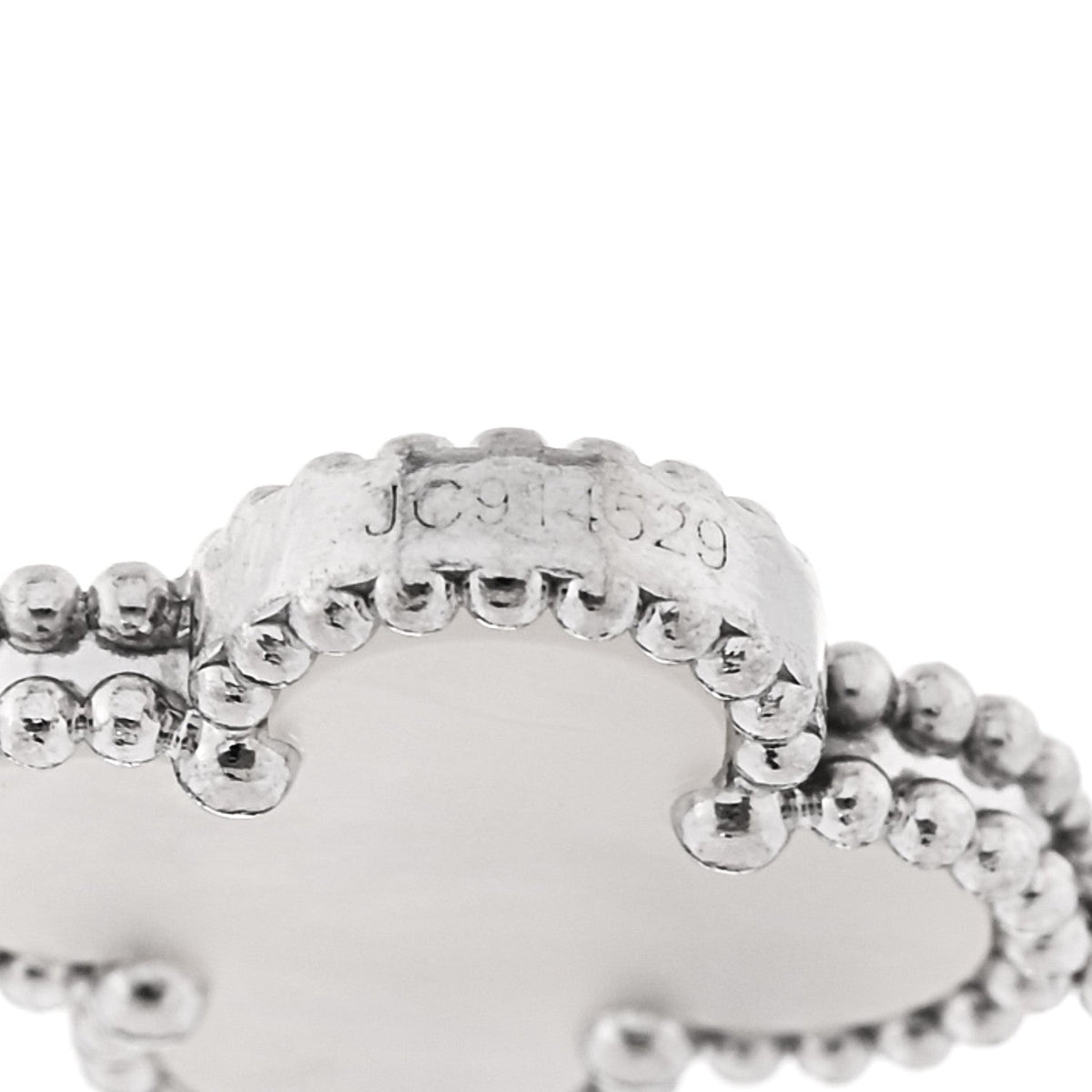 18K White Gold Mother of Pearl 5 Motifs Vintage Alhambra Bracelet